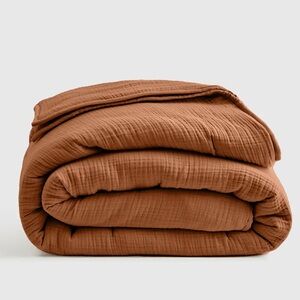 Quince Organic Airy Gauze Dream Quilt Twin Like New Terracotta